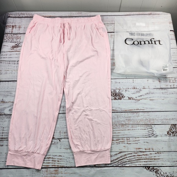 Comfrt Pants - Comfrt AllDayJersey Jogger Unisex 3XL Cherry Blossom Pink Lightweight Pants NEW